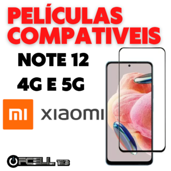 Películas compatíveis com XIAOMI REDMI NOTE 12 4G REDMI NOTE 12 5G