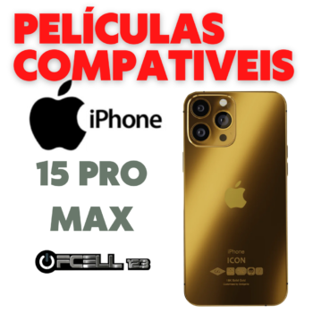 Películas compatíveis com iPhone 15 Pro Max  smartphone