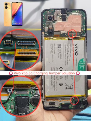 Celular vivo Y56  5g não carrega jump de carga