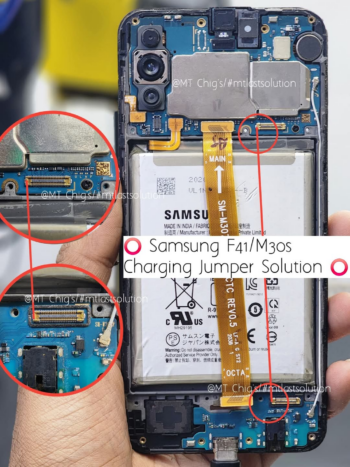 Samsung f41 e M30s não carrega solução
