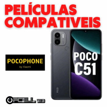 Películas compatíveis com poco c51 smartphone
