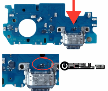 Samsung A34 dando mensagem de agua não carrega