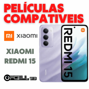 Películas compatíveis com Xiomi redmi 15 smartphone